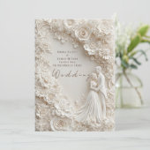 Invitation Thème de mariage du marié de la mariée de la front (Debout devant)