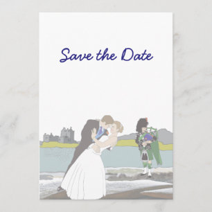 Invitation Thème de mariage écossais, celtique, Save the Date