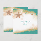 Invitation Thème de mariage élégant sur la plage (Devant / Derrière)