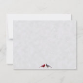 Invitation Thème de mariage hivernal-Nature : (Dos)