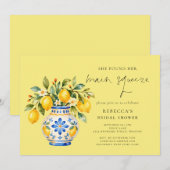 Invitation Thème de mariage Main Squeeze Lemon (Devant / Derrière)