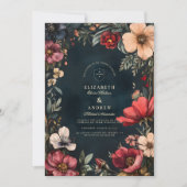 Invitation Thème de mariage Romance sombre (Devant)