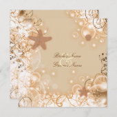 Invitation Thème de mariage sur la plage (Devant / Derrière)