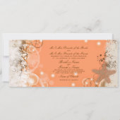 Invitation Thème de mariage sur la plage ~ coutume de fête él (Dos)