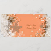 Invitation Thème de mariage sur la plage ~ coutume de fête él (Devant / Derrière)