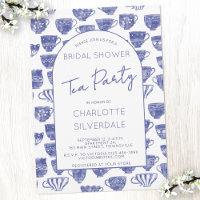 Thème de mariage : thé à la tasse vintage aquarell