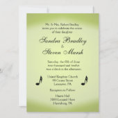 Invitation Thème de musique Mariage vert (Devant)