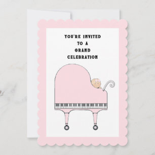 Invitation Thème de musique pour Baby Shower