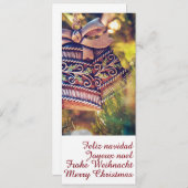 Invitation Thème de Noël avec deux cloches (Devant / Derrière)