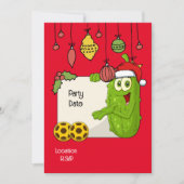 Invitation Thème de Noël de Pickleball (Devant)