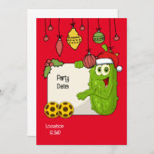 Invitation Thème de Noël de Pickleball (Devant / Derrière)
