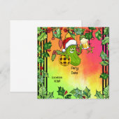 Invitation Thème de Noël de Pickleball (Devant / Derrière)