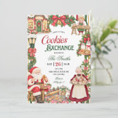 Invitation Thème de Noël Échange de biscuits de Noël (Debout devant)