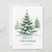 Invitation Thème de Noël Fête de l'arbre de Noël (Devant)