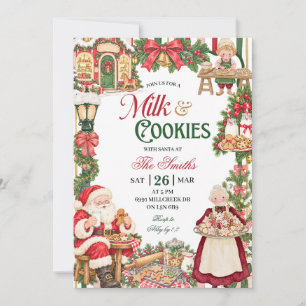 Invitation Thème de Noël : Fête du Lait & Biscuits avec le Pè