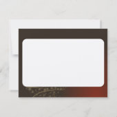 Invitation Thème de Noël rouge avec sapin de Noël doré (Dos)