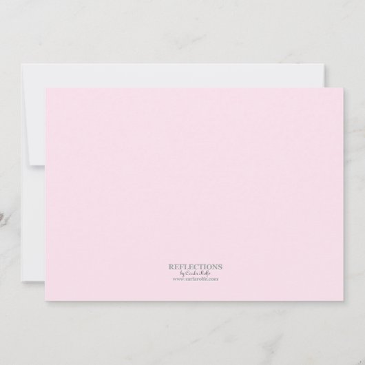 Invitation Thème de papillon rose doux Fille Anniversaire (Dos)