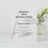 Invitation Thème de pêche Fête d'anniversaire masculin adulte (Debout devant)