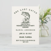 Invitation Thème de pêche Party de Bachelor sur mesure (Debout devant)