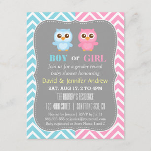 Invitation Thème de petite chouette adorable pour une fête de