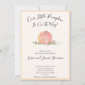 Invitation Thème de petite citrouille pour Baby Shower d'auto (Devant)