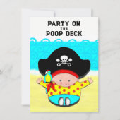 Invitation Thème de pirate pour Baby Shower (Devant)