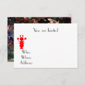 Invitation Thème de plage de homard (Devant / Derrière)