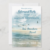 Invitation Thème de plage de la fête de retraite (Devant)