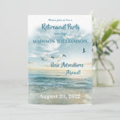 Invitation Thème de plage de la fête de retraite (Debout devant)
