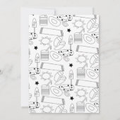 Invitation Thème de plage d'été Doodle Fête d'anniversaire (Dos)
