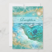 Invitation Thème de plage épousant la réception ene ivoire (Devant)