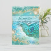 Invitation Thème de plage épousant la réception ene ivoire (Debout devant)