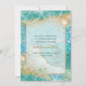 Invitation Thème de plage épousant la réception ene ivoire (Dos)