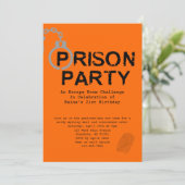 Invitation Thème de prison fête d'anniversaire (Debout devant)