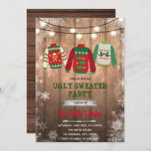 Invitation Thème de pull de Noël moche (Devant / Derrière)