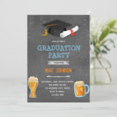 Invitation thème de remise de diplômes bière à app (Debout devant)