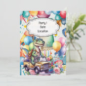 Invitation Thème de rentrée scolaire Dinosaure pour l'étudian (Debout devant)