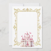 Invitation Thème de robe de princesse pour anniversaire avec (Dos)