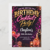 Invitation Thème de soirée cocktail d'anniversaire (Devant)