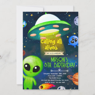 Invitation thème de soirée extraterrestre