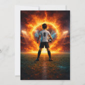 Invitation Thème de stade de feu Garçons 8e fête d'anniversai (Dos)