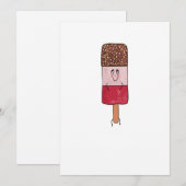 Invitation Thème de sucette glacée fabuleuse, glace à l'eau (Devant / Derrière)