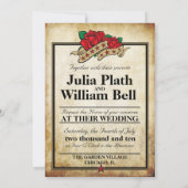 Invitation Thème de tatouage urbain Rose (Dos)