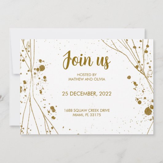 Invitation Thème de vacances écriture manuscrite à la mode aq (Dos)