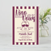 Invitation Thème de vin de fête de Bachelorette Vino Before V (Debout devant)