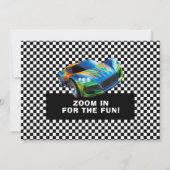 Invitation Thème de voiture à grande vitesse pour la fête des (Dos)