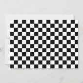 Invitation Thème de voiture de course rétro pour anniversaire (Dos)