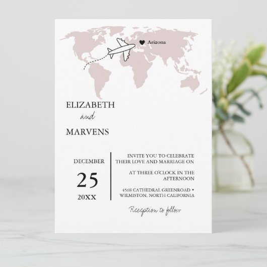 Invitation Thème de voyage de destination Bourgogne Photo de (Debout devant)