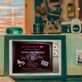 Invitation Thème des années 90 Anniversaire de la télévision