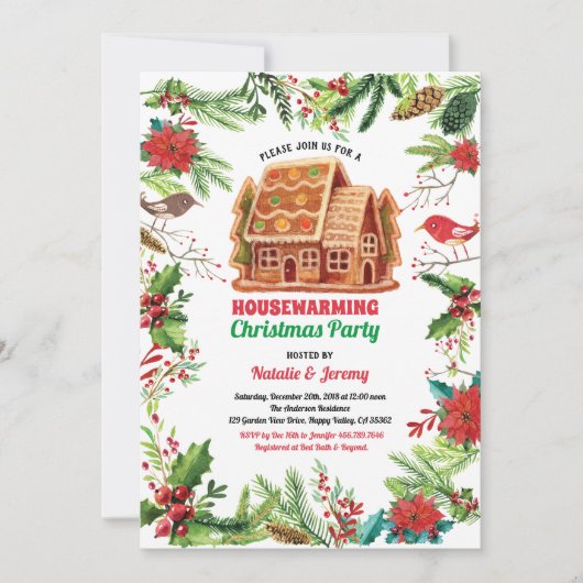 Invitation Thème d'hiver de Noël (Devant)